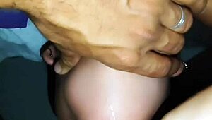 the greedy teen takes on the deepthroat challenge, swallowing it all