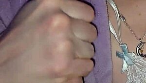 Milf jerks cock and licks every drop