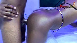Fucked Her Ghost Eyes Out with Ebony Pornstar's Tight Waist Bent Over for Big Cock Action