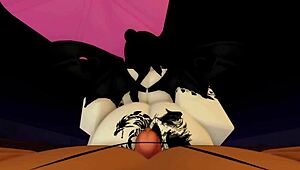 Fucking A Goth Roblox Fan At The Beach!