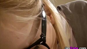 teen scores a milky cumshot after wild european blowjob session.