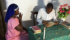 Reverend Step Sister Confesses Sins, Ends with Multiple Cumshots in Convent