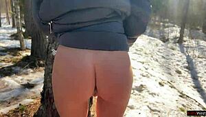 I let a stranger finish inside me in a snowy winter forest! ❄️