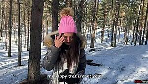 I let a stranger finish inside me in a snowy winter forest! ❄️