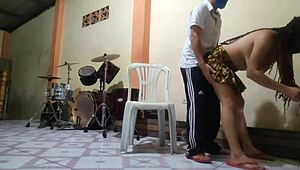 Latina Stepmom with Braided Hair Seduces Stepson for Intense Doggy Ride