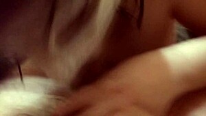 Pretty woman sucks dick and begs for pussy licking until she cums hard