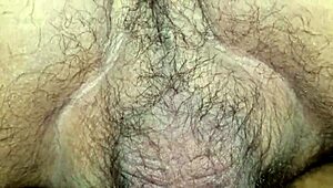 Hairy creamy pussy gets worked over in a steamy wife encounter.