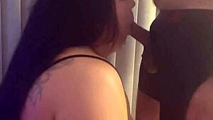 Brunette Milf Sucks Monster Cock For Facial Cumshot