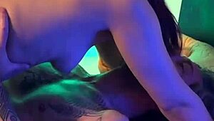 Coroa malandro bangs his young petite Brazilian girlfriend hard.