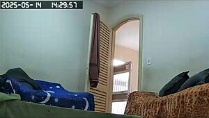 Look at that maid's huge ass and big pussy while she cleans naked!