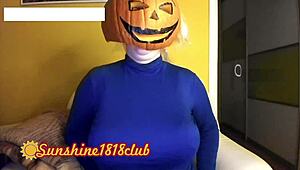 Happy Halloween Big Boobs Pumpkin Costume