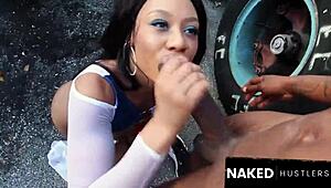 Florida Fellatio: Ebony Jayla Foxx Masters Deepthroat on Big Cock.