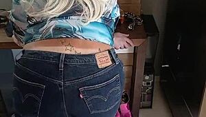 girl wearing sexy bikini with tan lines and shorts