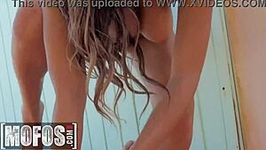 mofos - autumn falls gets wild on a public beach with lifeguard