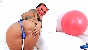 Huge Ass Latina Babe with Big Tits in Tight Catsuit