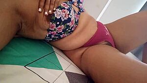 Look quick before it's gone! Bisexual stepmom fingers herself hard in real homemade action!