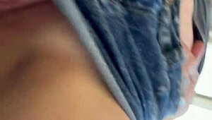 In a Vegas suite, a babe teases her friend with striptease and ass shaking before kissing and licking passionately.