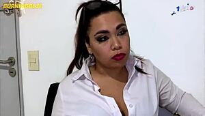 My cousin secretary visits and gives me the best blowjib ever - ft dulcecorrentina by pantherarg