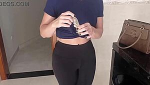 I Came Home And The Housekeeper In Leggings Turned Me On So I Offered Money For Sex