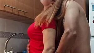 Feasting on My Mother-in-Law’s Wetness in Kitchen