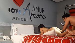 man, i took my mexican student to a hotel after class to fill her hairy ass with cum