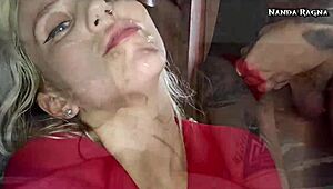 Best Blowjob With Multiple Cumshots On Face Of Hot Blonde Nanda Ragna Compiled