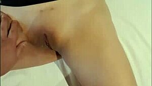 Latina girlfriend rubs wet pussy with toy in solo amateur action for intense pleasure.