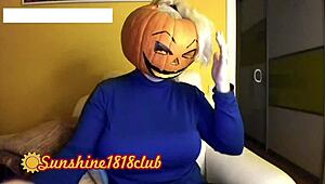 Happy Halloween Big Boobs Pumpkin Costume