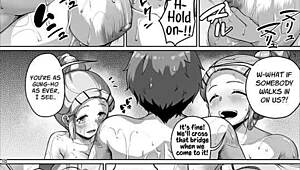 Getting taken care of by the big-breasted mother and daughter, it's amazing! 😍