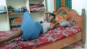 married indian desi couple shares intimate romantic moments.