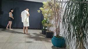 dude, risky banging with my neighbor in the garage while hubby’s showering!