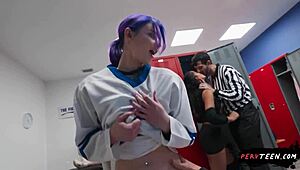 Sneaky Sex At Locker Room With Big Cock Turns Into Chaos