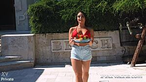 Sara Diamante's Wild Debut with Double Penetration and Anal Quickie