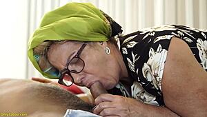 curvy 73-year-old mom endures extreme rough ass pounding by young stud