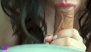 Intense Cock And Balls Licking POV Blowjob Dripping Cum