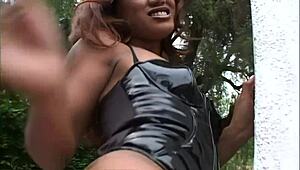 lyla lei, asian hottie, gets double penetrated and creamed in wild session with stockings