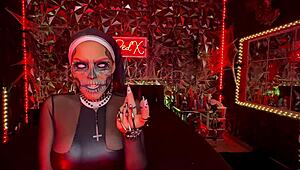sinister nun teases with joi down in hell