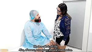 Doctor examines me naked, then I pound her hard to land my dream job