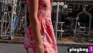 Wow, small tits Russian teen Katya Clover strips outdoor! Her natural body and ripped clothes are stunning.