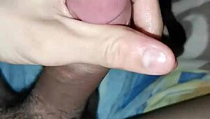 delicious big cock close-up, muscular twink gives solo handjob in homemade workout vid. watch him train hard.