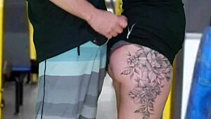 old creep gropes and jerks off on brunette in bus