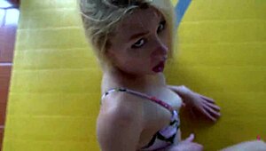 I’m filming steamy webcam content with my step sister Anna Kovanchenko. Her petite frame and dripping pussy steal the show.