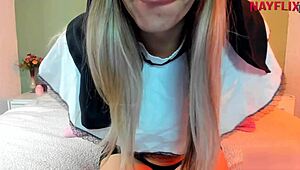 here's a wild fantasy of guided jerk off instructions with your rebellious blonde novice