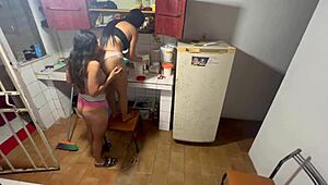 damn, my slut gets horny cleaning, we fornicate wild!