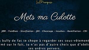 French femdom audio guides sissification with humiliating instructions