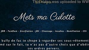 French femdom audio guides sissification with humiliating instructions