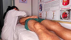 Got hard right in front of the kinky nurse