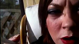 sexy bbw tina snua smokes cork cigarette with double inhales