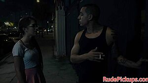 glasses teen 18+ picked up by dom in outdoor public reality