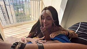 Brazilian babe craves cock in wild roleplay